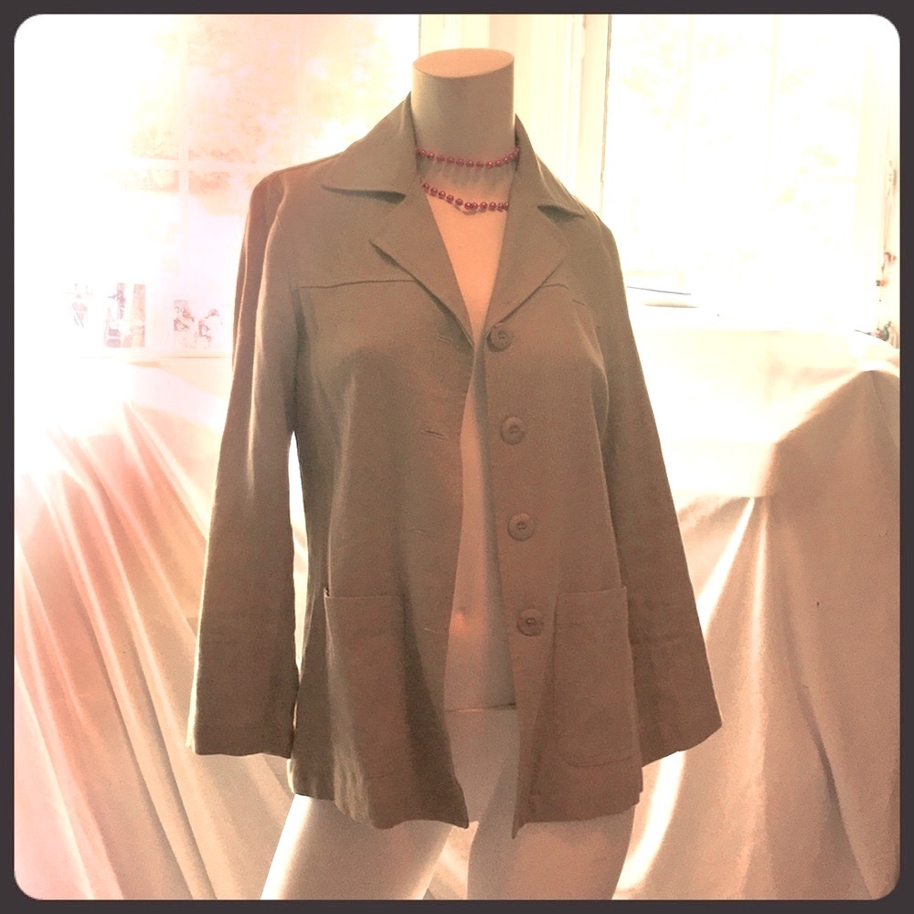 Designer Linen Blazer Sigrid Olson lightweight jacket size XS excellent conditon